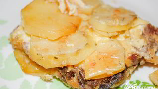 Рецепт Картофельной запеканки с мясом и грибами