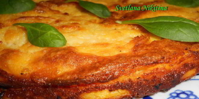 Рецепт картофельной запеканки с мясом и шпинатом