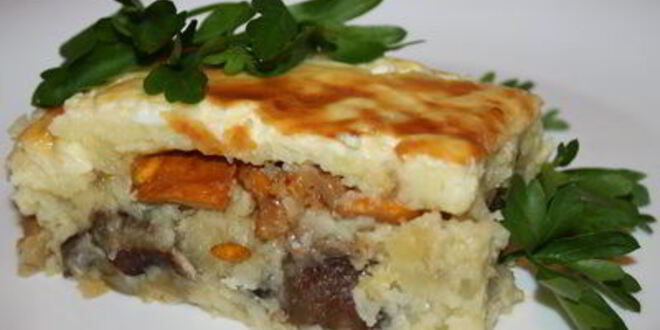 Рецепт картофельно-грибной запеканка