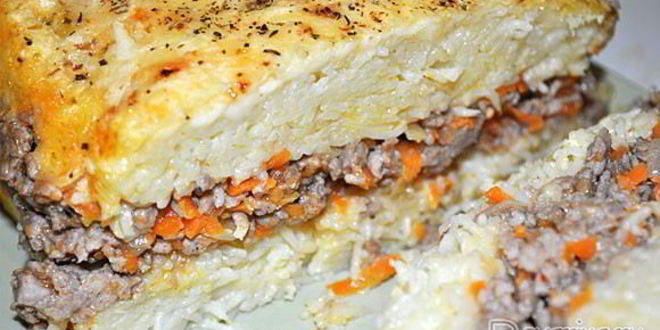 Рецепт лапшевника с мясным фаршем