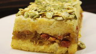 Рецепт Пшенной запеканки с тыквой, изюмом и корицей