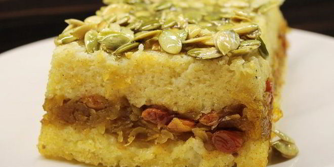 Рецепт Пшенной запеканки с тыквой, изюмом и корицей