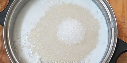 Шаг 2: рисовой запеканки с яблоками и корицей