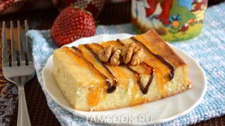 Рецепт Творожной запеканки с бананом