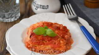 Рецепт Запеканки из цукини с томатным соусом