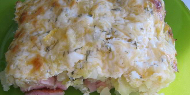 Рецепт запеканки под сметанным соусом