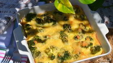 Рецепт Запеканки с брокколи и фаршем