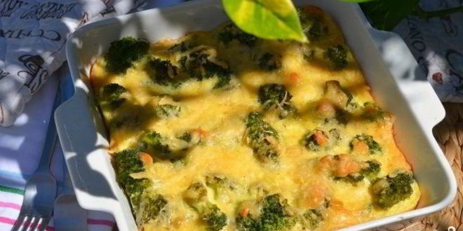 Рецепт запеканки с брокколи и фаршем