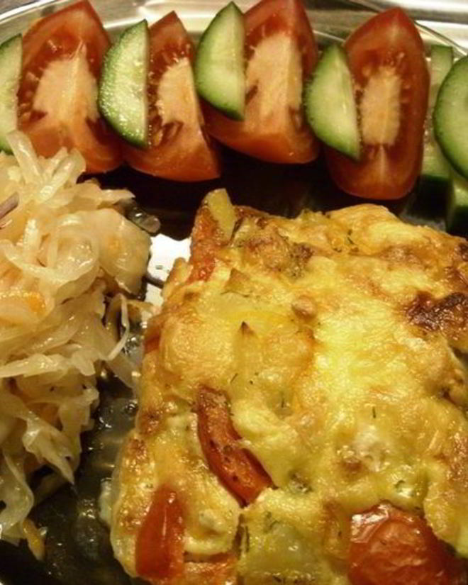 Рецепт запеканки с картофелем, овощами и фаршем