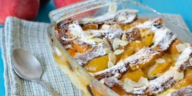 Рецепт запеканки с персиками