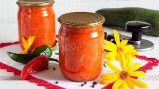 Рецепт Кабачковой аджики на зиму пальчики оближешь