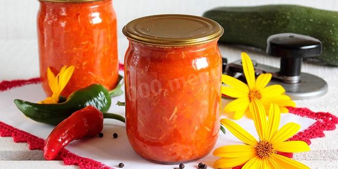Рецепт Кабачковой аджики на зиму пальчики оближешь