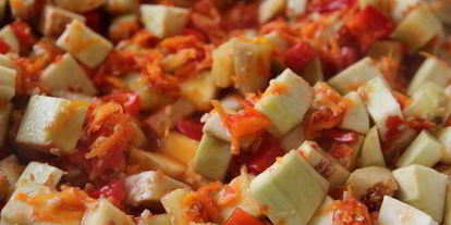 Шаг 5: баклажанов с фасолью