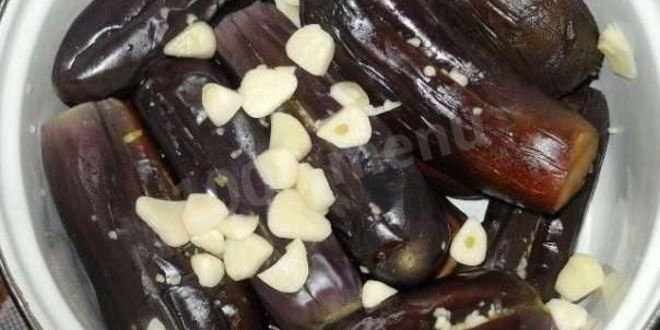 Рецепт Баклажанов соленых с чесноком на зиму