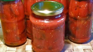 Рецепт Баклажанов в томатном соке на зиму