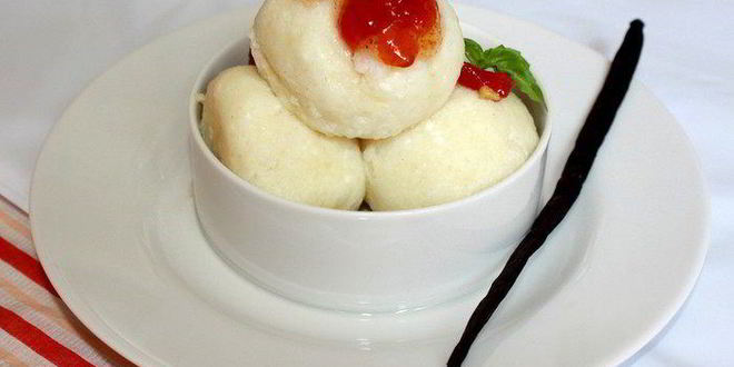 Рецепт рисовых кнедликов с томатныма джемома