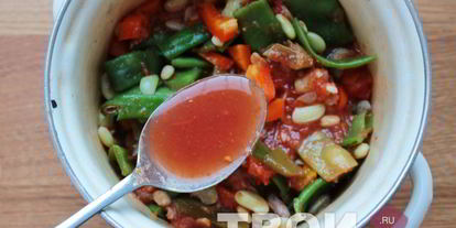 Шаг 5: фасоли в томате на зиму