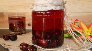 Рецепт Компота черешневого на зиму с ванилином
