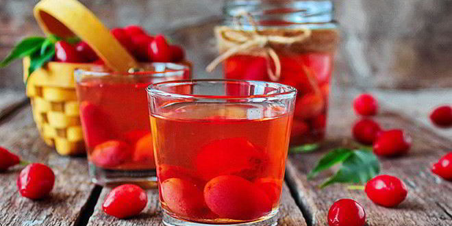 Рецепт компота из кизила