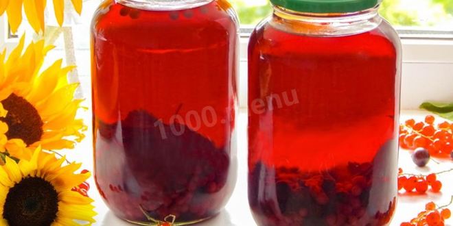 Рецепт Компота из красной и черной смородины