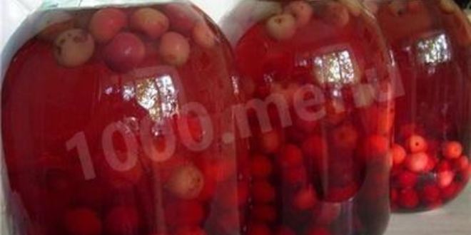 Рецепт компота из ранеток на зиму
