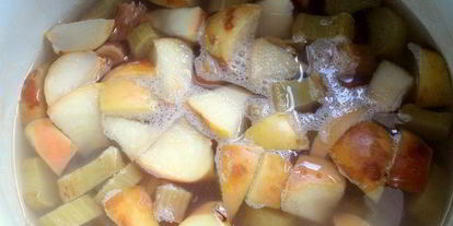 Шаг 3: компота из ревеня, яблока и калины