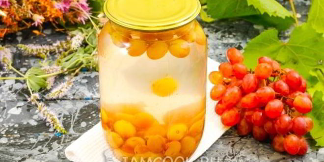 Рецепт компота из винограда кишмиш на зиму