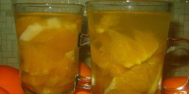 Рецепт компота из яблок и апельсинов
