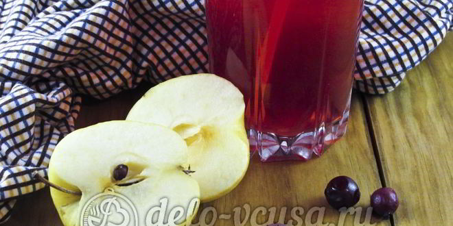 Рецепт Компота из яблок и черной смородины