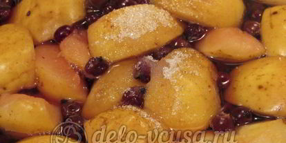 Шаг 5: компота из яблок и черной смородины