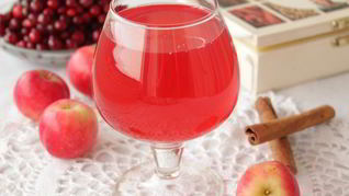 Рецепт Компота клюквенно-яблочный пряный