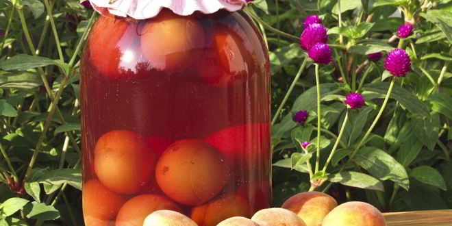 Рецепт персикового компота