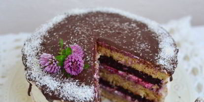 Шаг 14: ванильного торта с ягодным компоте