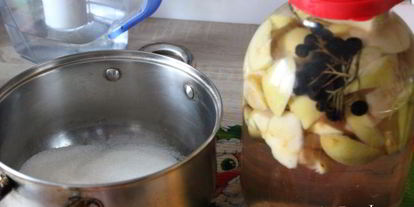 Шаг 2: яблочного компота с черноплодкоя ны зиму