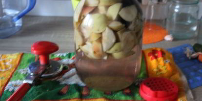 Шаг 3: яблочного компота с черноплодкоя ны зиму