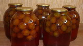 Рецепт Закатки компота из слив