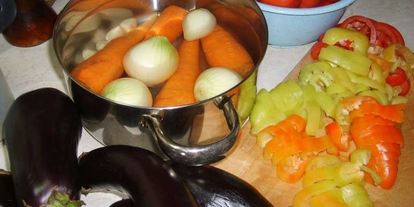 Шаг 1: лечо из баклажанов на зиму