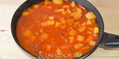 Шаг 8: лечо из кабачков с томатной пастой