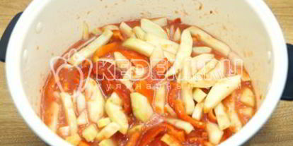 Шаг 7: лечо из кабачков в мультиварке