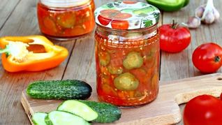 Рецепт Лечо из огурцов на зиму пальчики оближешь с помидорами