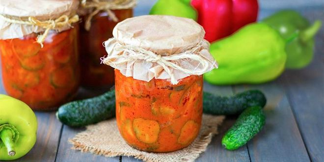 Рецепт Лечо из огурцов на зиму пальчики оближешь с томатной пастой