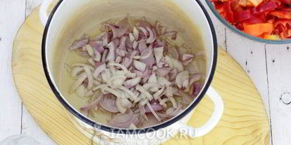 Шаг 7: лечо из перца, помидоров и лука