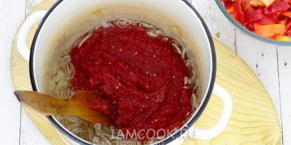 Шаг 9: лечо из перца, помидоров и лука