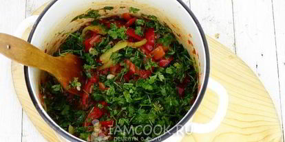 Шаг 14: лечо из перца, помидоров и лука