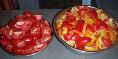 Шаг 1: лечо из помидоров и перца