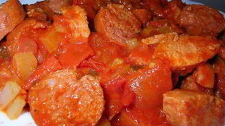 Рецепт Лечо по-венгерски с копченой колбасой