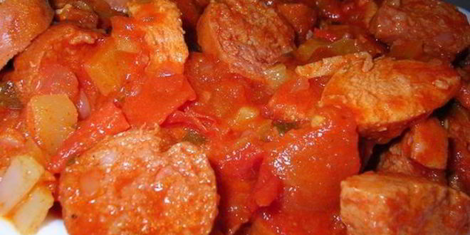 Рецепт Лечо по-венгерски с копченой колбасой