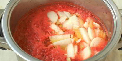 Шаг 2: лечо с баклажанами ны зиму