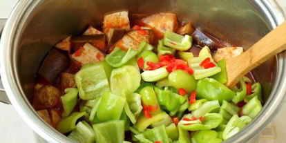 Шаг 6: лечо с баклажанами ны зиму