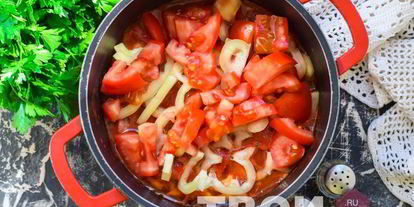 Шаг 4: лечо с кабачками